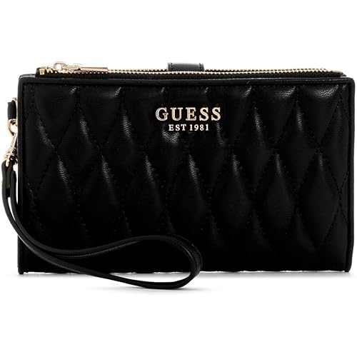 GUESS Valla Double Zip Organizer Wallet, Black