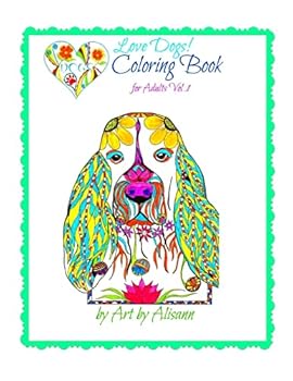 Paperback Love Dogs Coloring Book for Adults Book