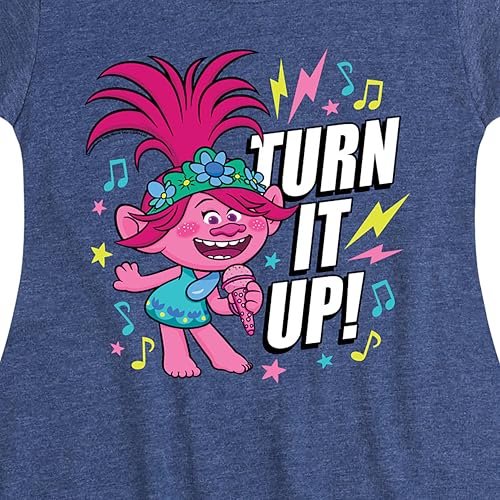 HYBRID APPAREL Trolls - Turn It Up Poppy - Toddler & Youth Girls Fit & Flare Dress3