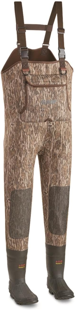 Guide Gear 3.5mm Men’s Insulated Hunting Chest Waders with Boots, Stout Sizes