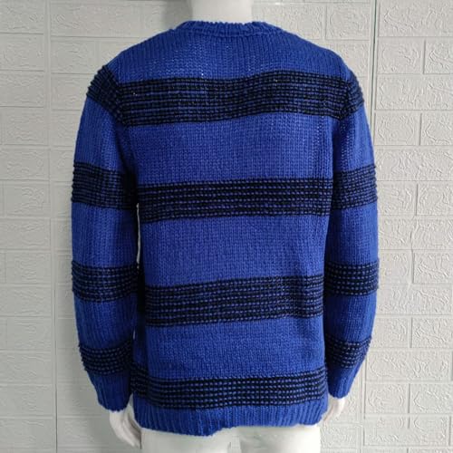 Pull à rayures masculin lâche pour éviter l'inconfort des vêtements serrés - 6