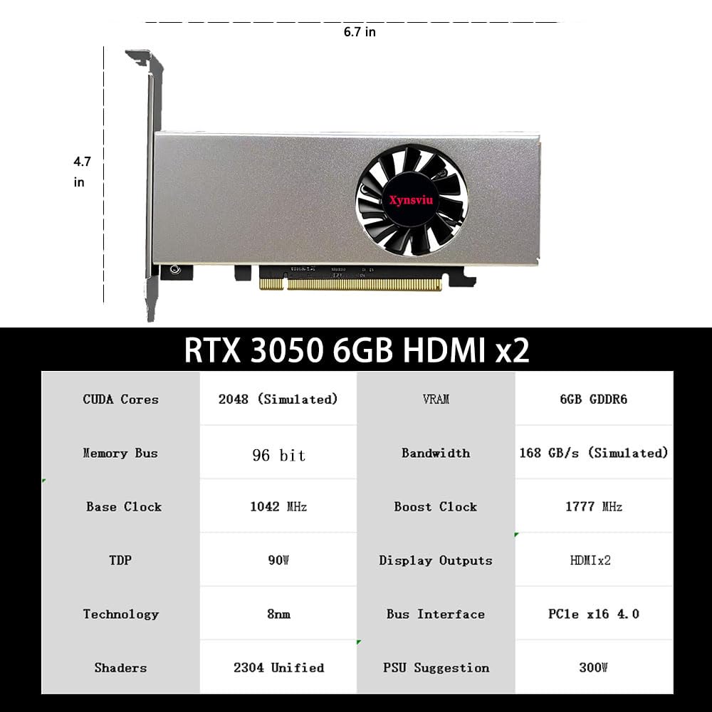 Amazon | Xynsviu GeForce RTX 3050 6GB グラボ hdmi 2ポート