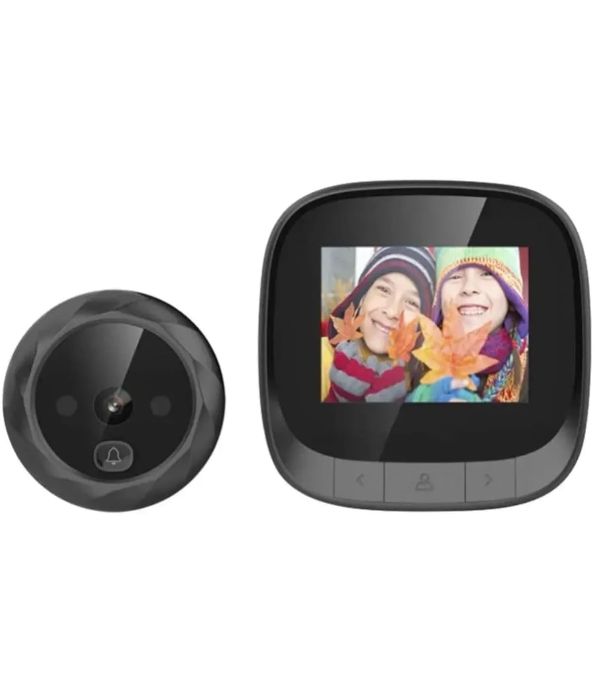 Wizjer do drzwi, inteligentne elektroniczne lustro do drzwi, kamera z wyświetlaczem LCD o przekątnej 2,4", kąt widzenia 90°, poprawa bezpieczeństwa w domu, kolor czarny, 1 sztuka