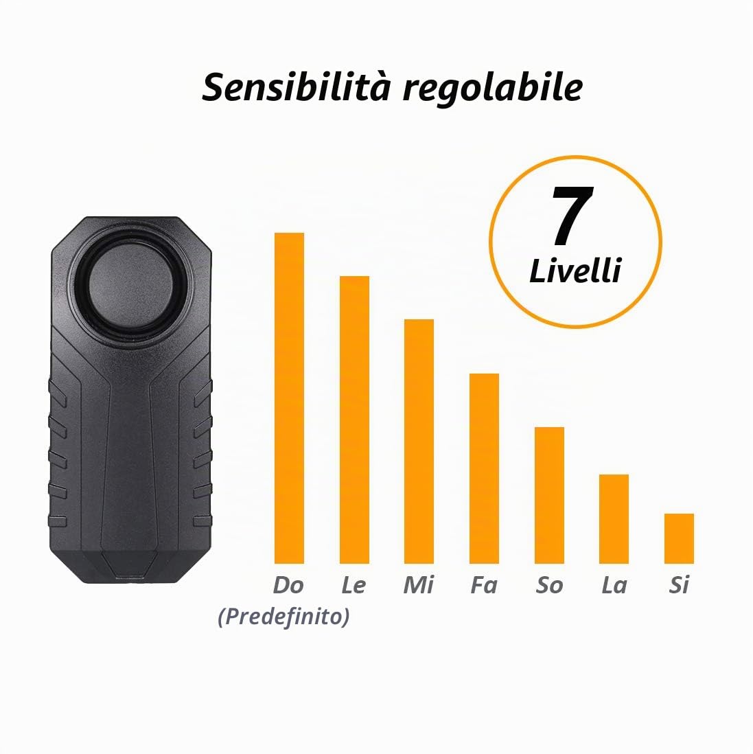 Mengshen Allarme per bicicletta da 113 dB, wireless, con sensore di movimento a vibrazione, impermeabile, con sistema di allarme di sicurezza remoto, per bici, scooter, auto (4 sensori con 2