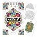 Tirphy Set Libri Da Colorare Per Adulti Antistress - 2 Libri A4 Con 40 Disegni (Mandala, Fiori, Animali) + 36 Pennarelli A Doppia Punta