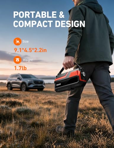 Image of AstroAI M10 6000A 150PSI Car Jump Starter with Air Compressor - 12V Portable Battery Booster (All Gas /12.0L Diesel), Smart Tire Inflator, Heavy-Duty Jumper Cables, Power Bank, LED Light, Storage Case