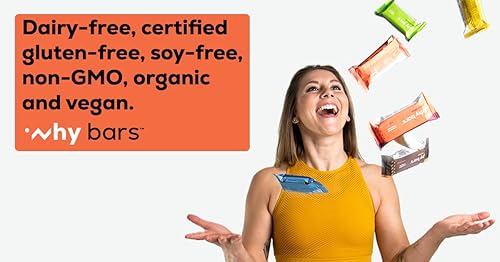 Miniatura 7 de Why Bars, Barras de proteínas, almendra de manzana, barras de 2.04 onzas (paquete de 12 barras de proteínas)  Barra de proteínas, superalimento, sin