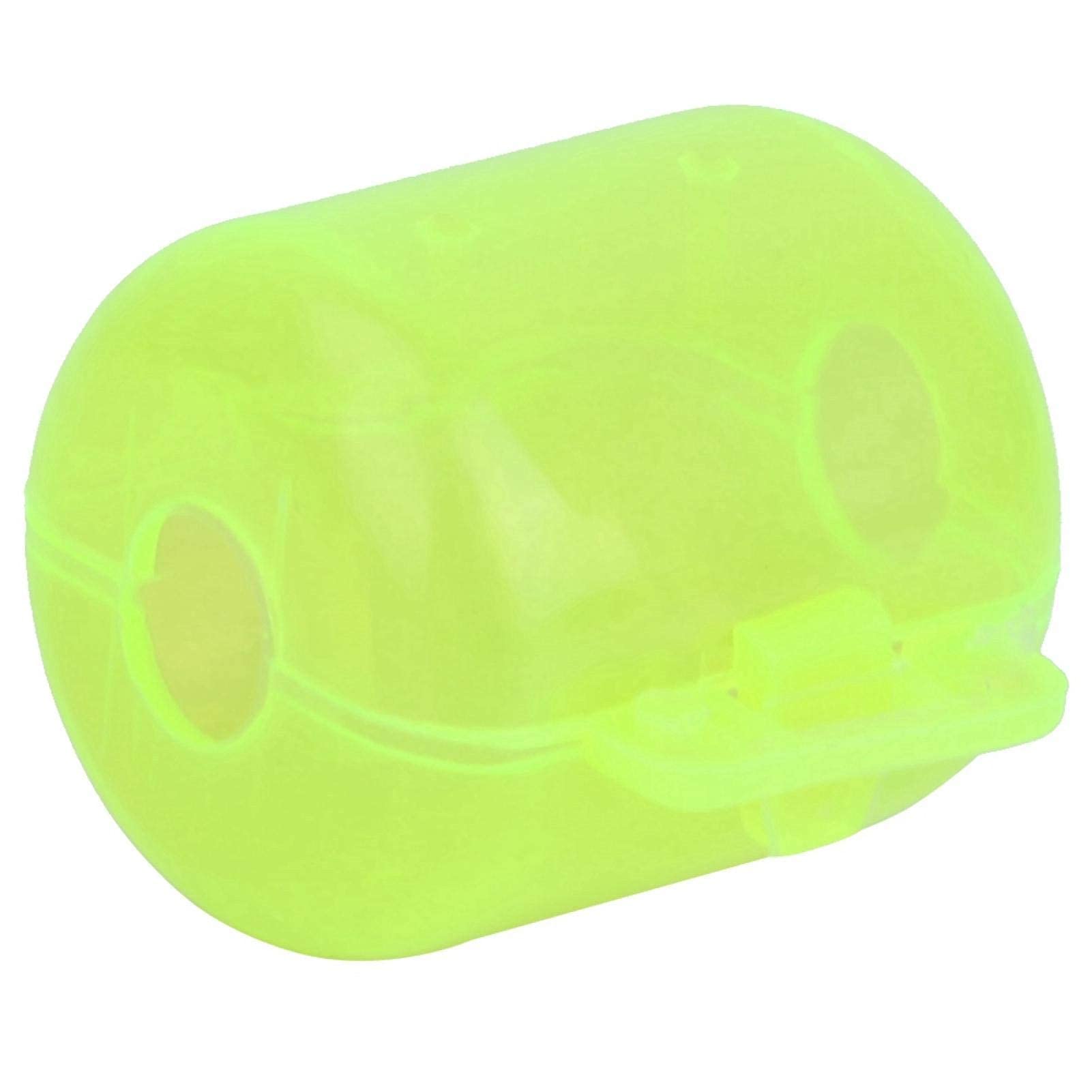 Caja de Anzuelo de Pesca -50 Piezas de plástico Amarillo Fluorescente Calamar señuelo Anzuelo Caja Cubierta Accesorio de Pesca