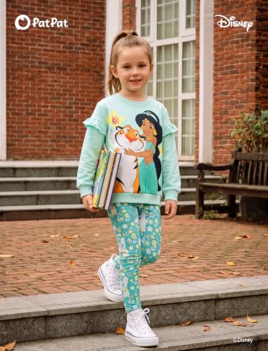 Image of Disney Girls Clothes Long Sleeve Sweatshirt Leggings Outfit 2 Piece Set