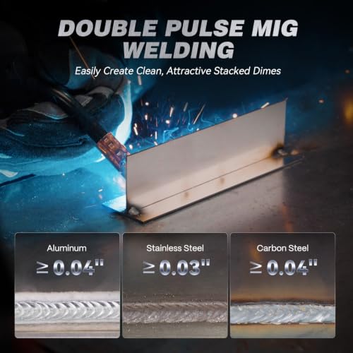 Image of ARCCAPTAIN MIG205DP Pro Dual Pulse MIG Welder 205A 8-in-1 Aluminum Welding
