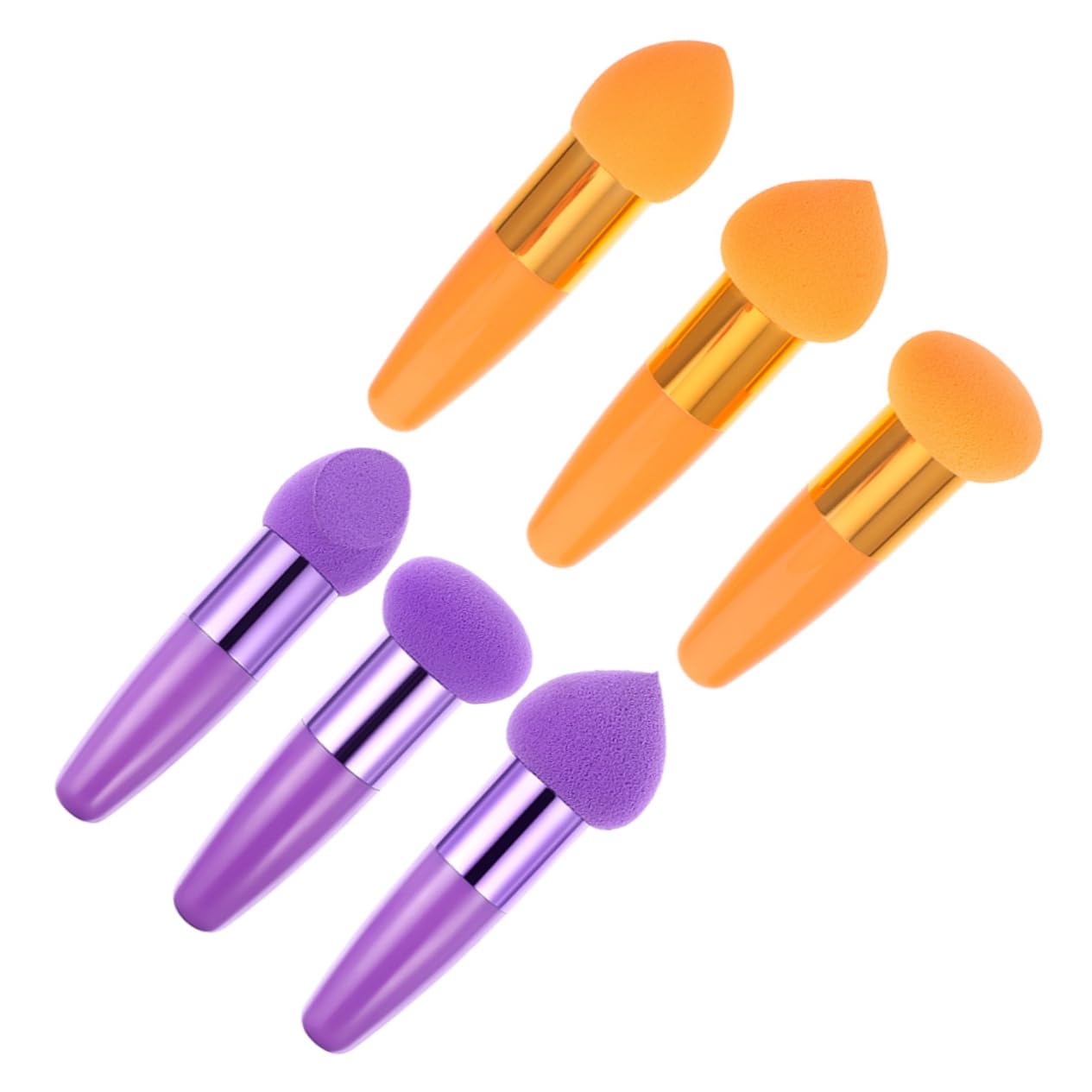 MAGICLULU 5 Set Di Spugne Per Il Trucco Ergonomiche E Lisce Da Viaggio Triangolari Per Il Viso Per Donne Multiuso Per Cosmetici Asciutti E Bagnati 6 Pezzi*5