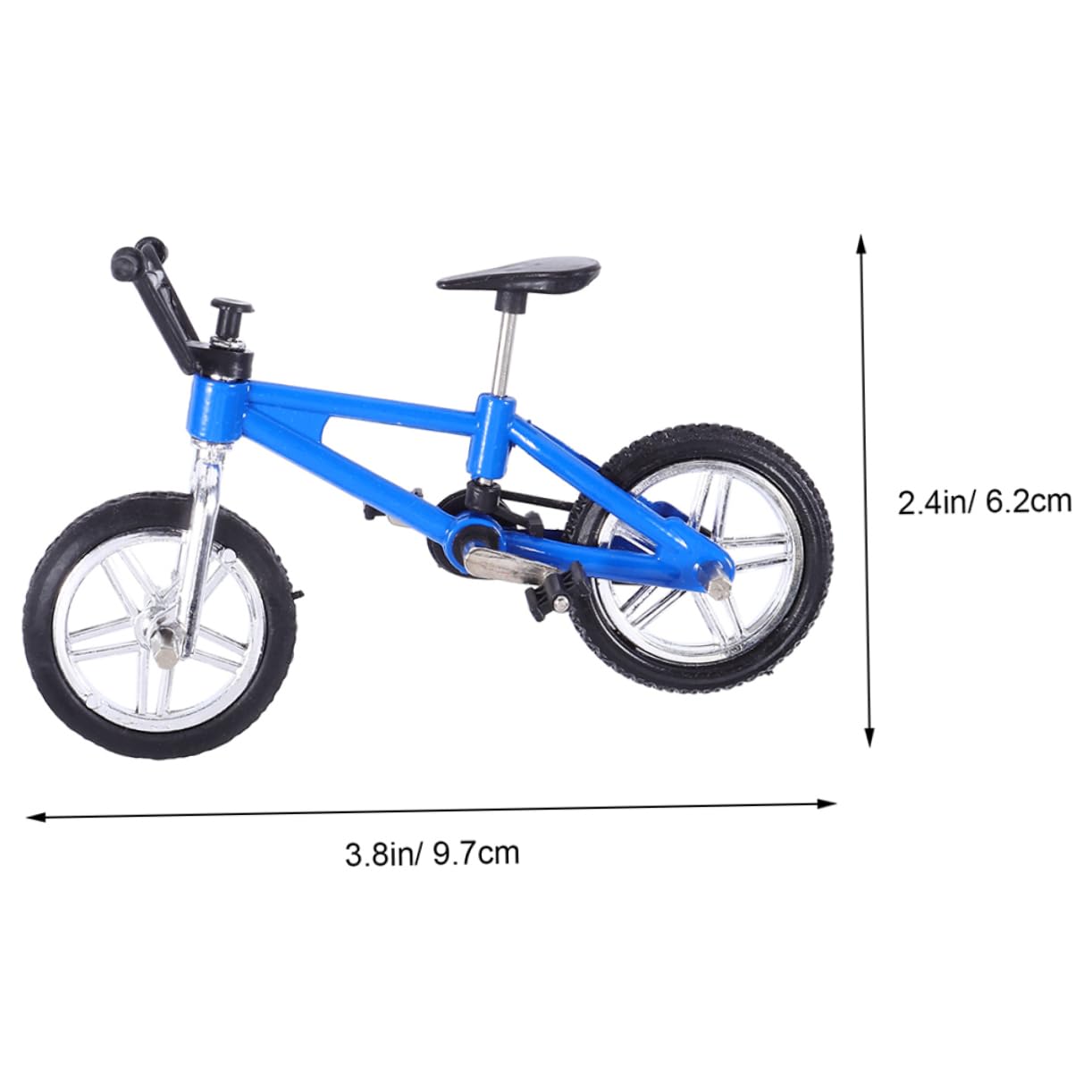 KOMBIUDA Finger Bicycle Toy Set Mini Aluminum Alloy Plastic Desktop Decoration for Boys and Girls
