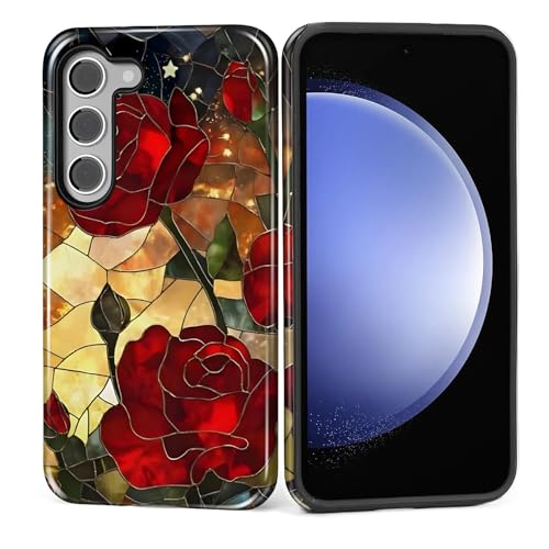 Jolie coque Samsung Galaxy S23 Plus pour femmes style fleuri chic