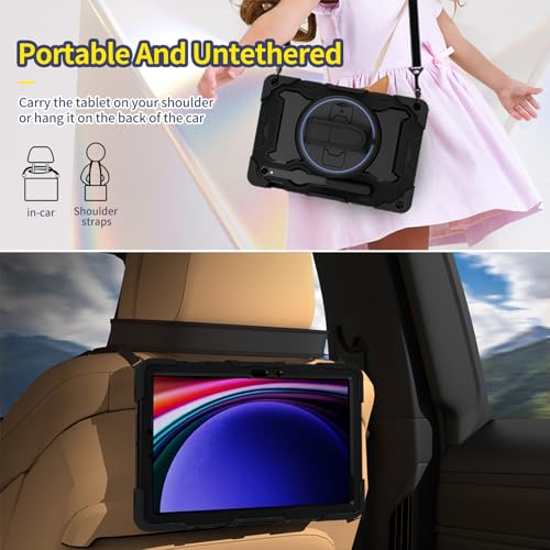 Funda para Samsung Galaxy Tab S10 FE 10.9 2025 resistente con soporte para lápiz y correa 7