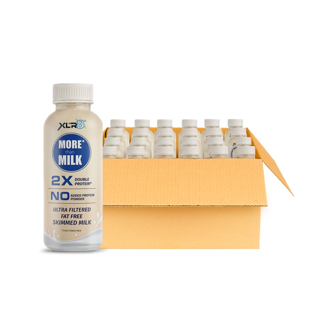XLR8 More than Milk Ultra-Filtered High Protein Skimmed Milk (250 ml (Pack of 24))