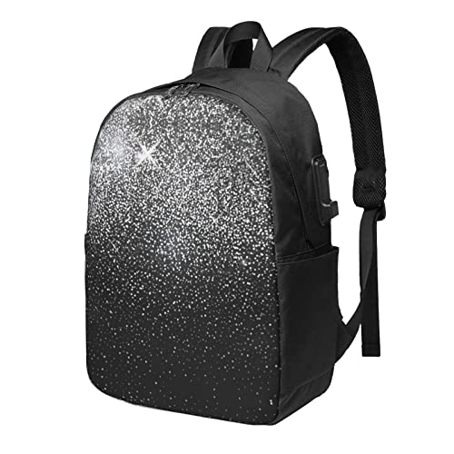Sacoche ordinateur portable argentée brillante du bureau aux sorties