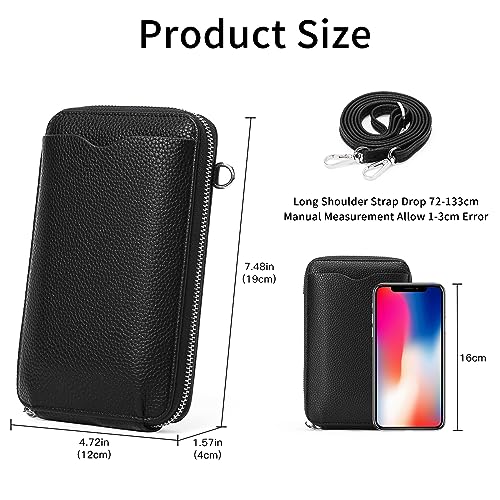 Small Crossbody Bags for Women Leather cell Phone Bag Wallet Purse with Credit Card Slots Adjustable Strap2