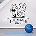 Etiqueta De La Pared Vinilo Tatuajes De Pared Gimnasio Fitness Club Deporte Decoración De La Pared Sala De Estar Letrero Hermoso Cuerpo Cartel Tamaño: 56 * 48cm