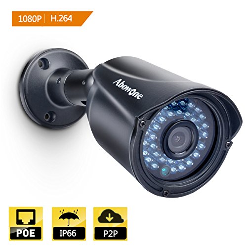 Abowone 2.0MP 1080P Bullet IP Camera with PoE Function IP66 Weatherproof Outdoor Security