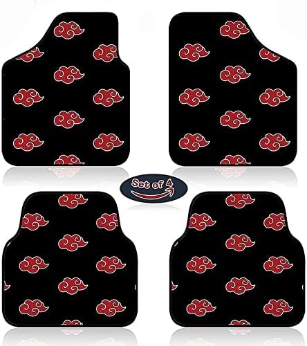 Anime Car Floor Mats - All Weather Automotive Floor Mats & Cargo Liners Front and Second Row Short Plush Carpet Accessories Interior