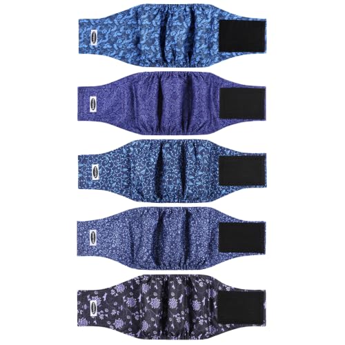 Image of Male Dog Diapers, High Absorbing Dog Belly Bands for Male Dogs, Washable Reusable Dog Males Wraps(5 Pack)