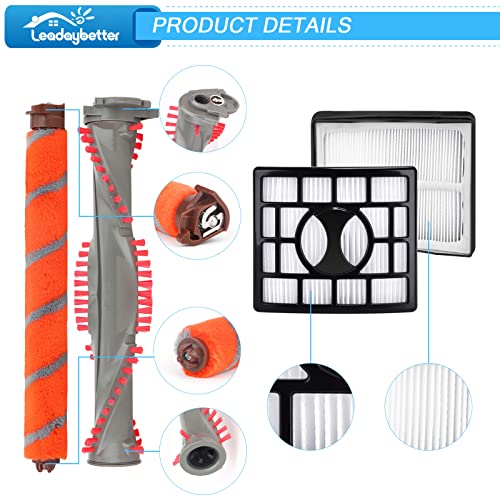Image of Leadaybetter UV810 Roller Brush Filter Replacement for Shark DuoClean NV800 NV800W NV801 NV801Q NV803 Powered Lift Away Speed Upright Vacuum, Compare to Part # 1147FT800 & 1148FT800 & XHF680 & XFF680