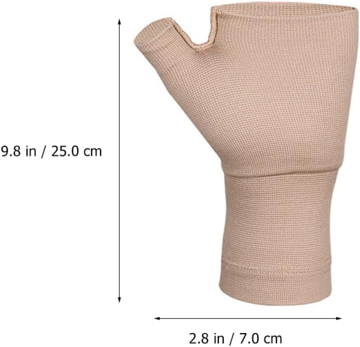 Fingerless Arthritis Gloves for Hand Color Elastic Wrist Support Gloves for Sports and Daily Use