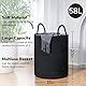 TIMEYARD Wäschekorb Groß, Laundry Basket, Aufbewahrungskorb mit Henkel Kinderzimmer Seil Baumwollkorb Handtuchkorb für Badezimmer Wohnzimmer, Korb für Decken Baby Spielzeug, 38x50cm, Schwarz