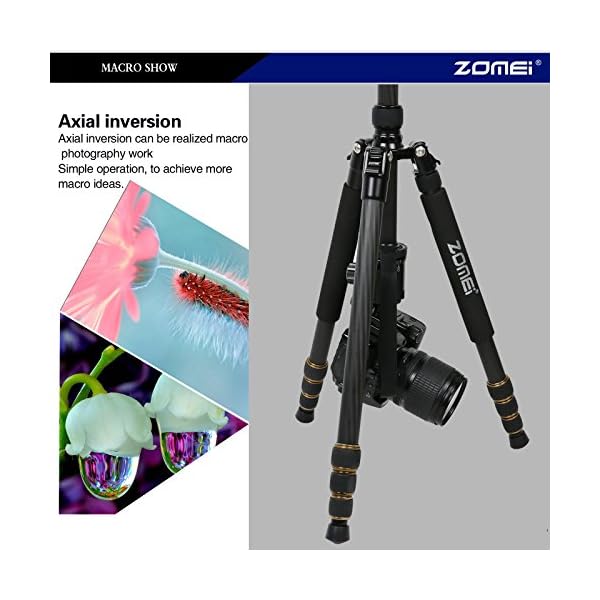 ZOMEI Q666C Kamerastativ für Canon, Nikon, Sony, DSLR, 149,9 cm (59 Zoll) – Bild 5