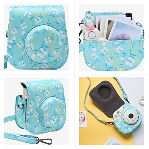 Katia Instant Camera Accessories Bundle Compatible for Fujifilm Mini 9 / Mini 8+ / Mini 8 Instant Film Camera. Includes Camera Case, Album, Frame, Stickers, Strap,etc - Kapok