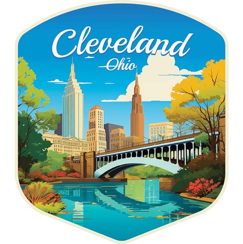 Imán decorativo souvenir diseño Cleveland Ohio 3 pulg miniatura 1