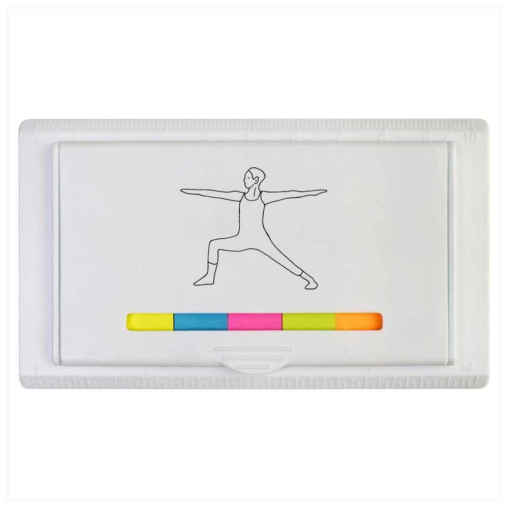 Azeeda 'Yoga Pose' Sticky Note Ruler Pad (ST00010334)