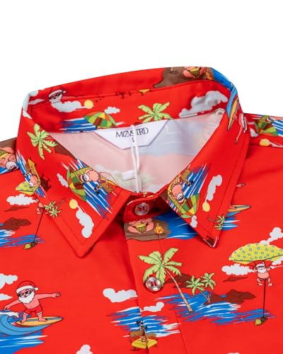 Image of Hawaiian Shirt for Men Tropical Shirts Summer Beach Button Down Short Sleeve Luau Aloha Floral Cruise Vacation Outfit 2026