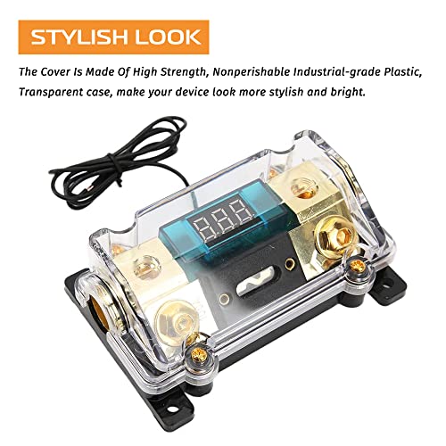 Kedakeji 0/2/4 Gauge Car Audio Digital Led Display Fuse Holder Anl 100Amp Include Fuse Distribution Block 1 Way In 1 Way Out #TOP2
