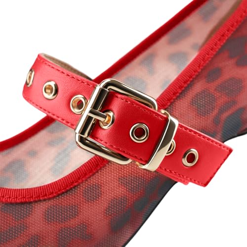 Image of Women's Mesh Closed Pointed Toe Heels Rhinestone Ankle Strap Buckle Kitten Heeled Mary Jane Pumps Dressy Prom Wedding Sandals Shoes 2 inch