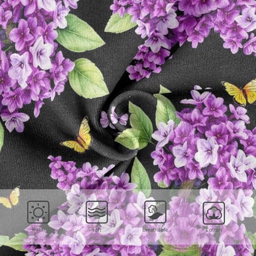 Joisal Bright Girls Underwear Toddlers 2t Cotton Panties for Girl Watercolor Purple Lilacs Butterflies Briefs Girls Undies3