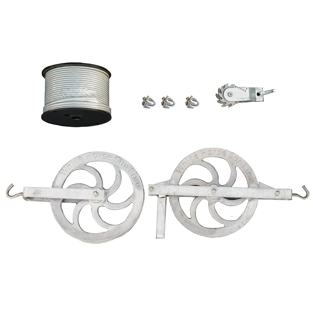 Rustic Cast Iron Upright Washing Line Single Plate Pulley Wire Rope Cable Cord Awning Pulley - Ireland