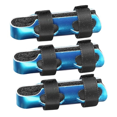 HAPINARY 3pcs Finger Fracture Splint Finger Splint for Deformities Mallet Finger Splint Device Splint Support Thumb Splints Protector Hand Support Straightening Brace Blue Aluminum Alloy