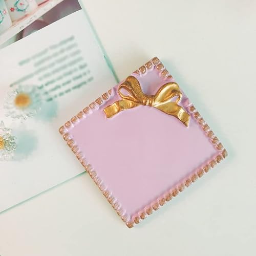 Vintage Purple Decorative Tray Storage Tray Dish Plate Rings Chain Bracelets Earrings Trays Cosmetics Jewelry Tray Fruit Trays Retro Design Bow-Knot Resin Plate, Pack Of 2 #TOP3