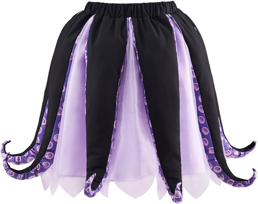 Saniplaycos Black Purple Sea Witch Costume Octopus Tentacle Tutu Dress for Adult Women - Image 4