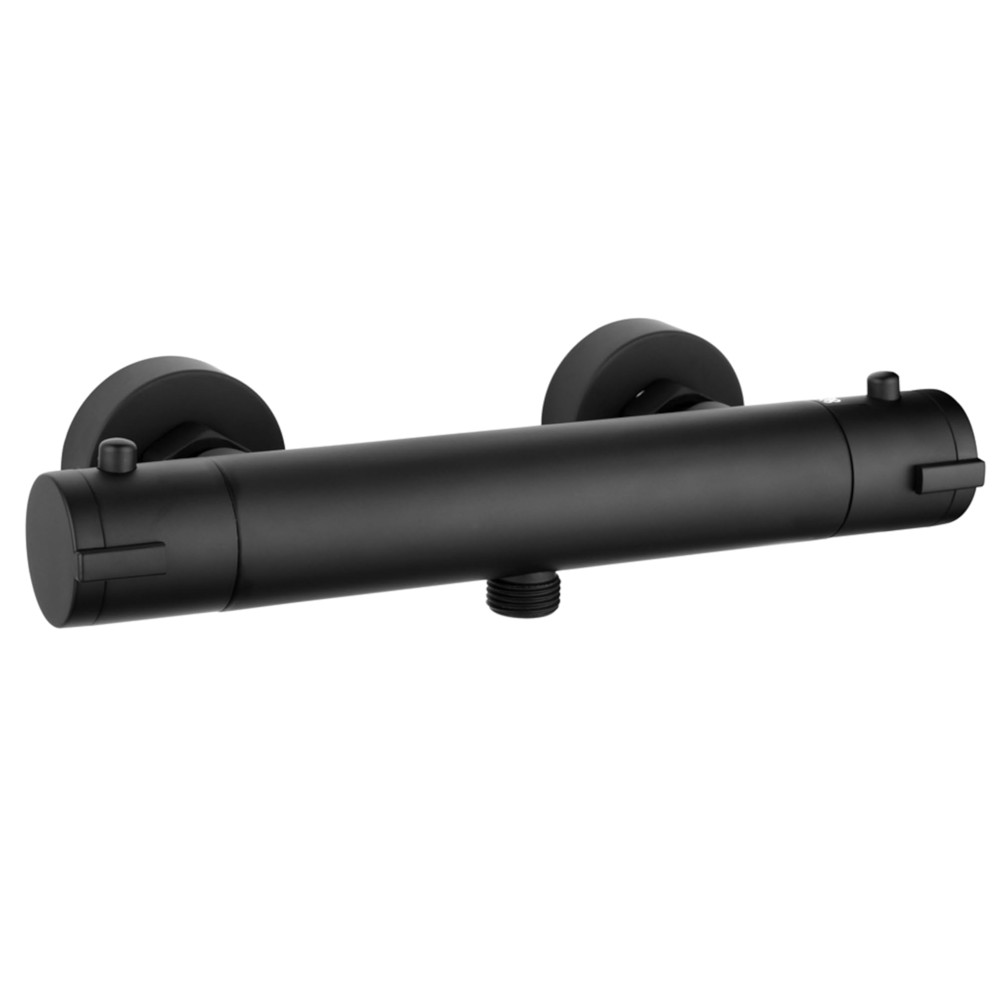 Enki Black Dune, T34, Matte Thermostatic Shower Mixer Valve, Solid Brass, Anti-Scald Device, Constant Temperature Control, Contemporary Design, Easy To Install, 1-Year Guarantee