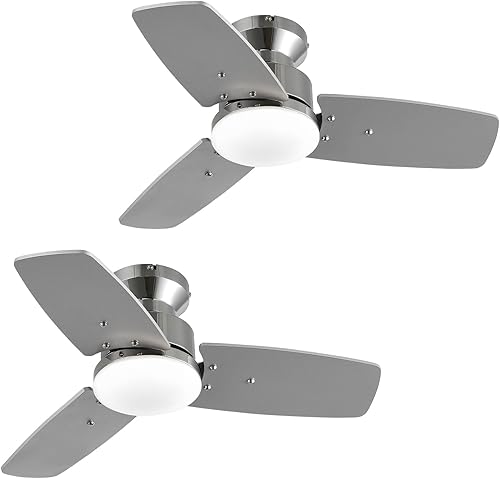 Miniatura 22 de Modernos ventiladores de techo de 42 pulgadas con luces y control remoto, dormitorio, sala de estar, oficina, montaje empotrado, 18 W, 3CCT