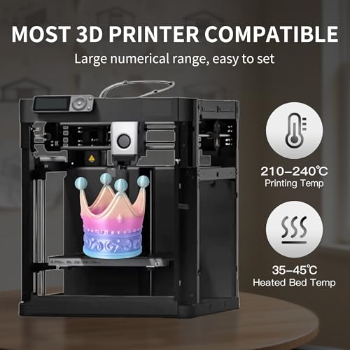 Image of RAMBERY Rainbow Silk PLA 3D Printer Filament Shiny Fast Color Change PLA Filament Neatly Wound 3D Printing Filament, 1.75mm 1kg(2.2lb)
