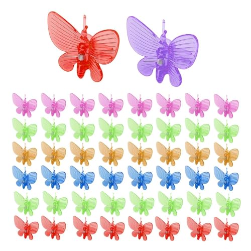 Samuliy Clips de orquídea, clips de jardín de mariposa para plantas trepadoras, 50 clips gruesos de vid para flores de jardín para soporte de flores y orquídeas
