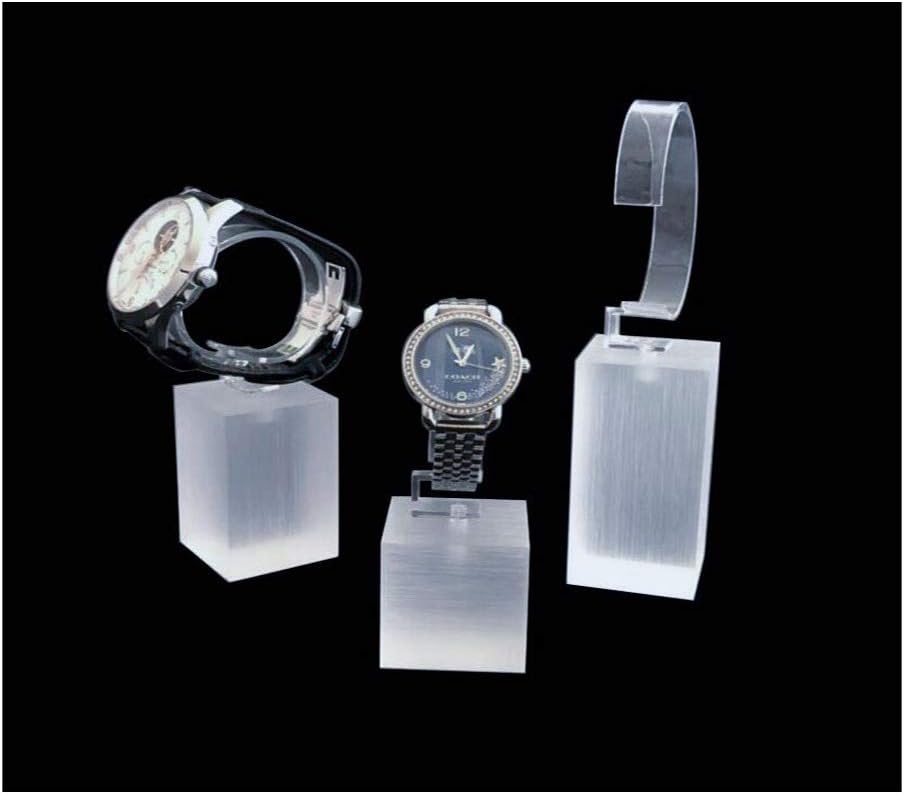 Modern Design Acrylic Watch Display Stands Riser Fine Exhibition Store Trade Show Premium Grade Material Simple Elegant Presentation Timeless Neutral Photo Prop