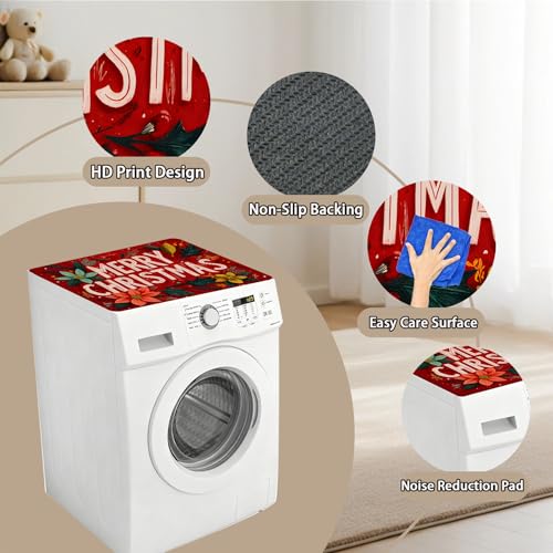 Image of Washer Dryer Top Cover Mat, Non-Slip Laundry Room Decor, Laundry Room Kitchen Appliance Decor Protector Size 23.6x19.7in