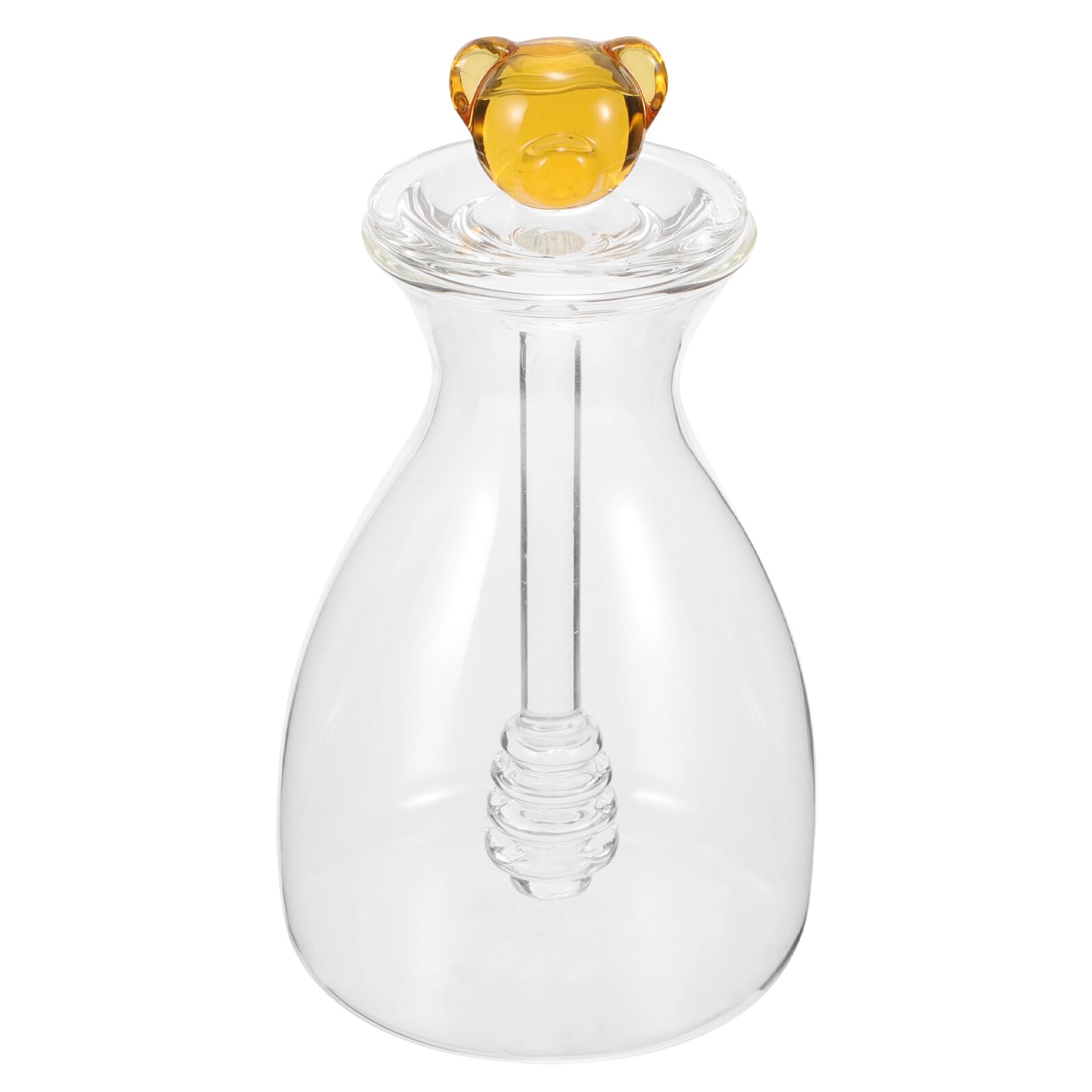 Toyvian Glas Honigspender Mit Löffel Durchsichtiges Honigglas Aus Glas Sirupspender Für Küche Mit Deckel Praktischer Honigbehälter