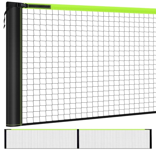 22ft / 11ft Heavy Duty Pickleball Replacement Net Only Weather-Resistant & Tear-Proof Pickleball Net for Indoor & Outdoor Fits Most Free-Standing Pickleball Frames