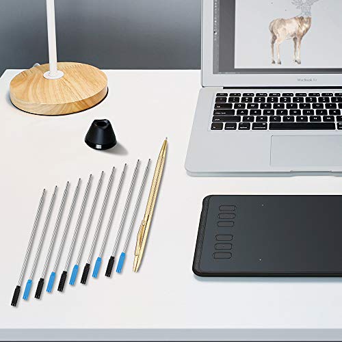 Unibene Cross Compatible Ballpoint Pen Refills 20 Pack, 1.0Mm Medium Point-10 Black & 10 Blue, Smooth Writing Replaceable German Ink Refill #TOP4