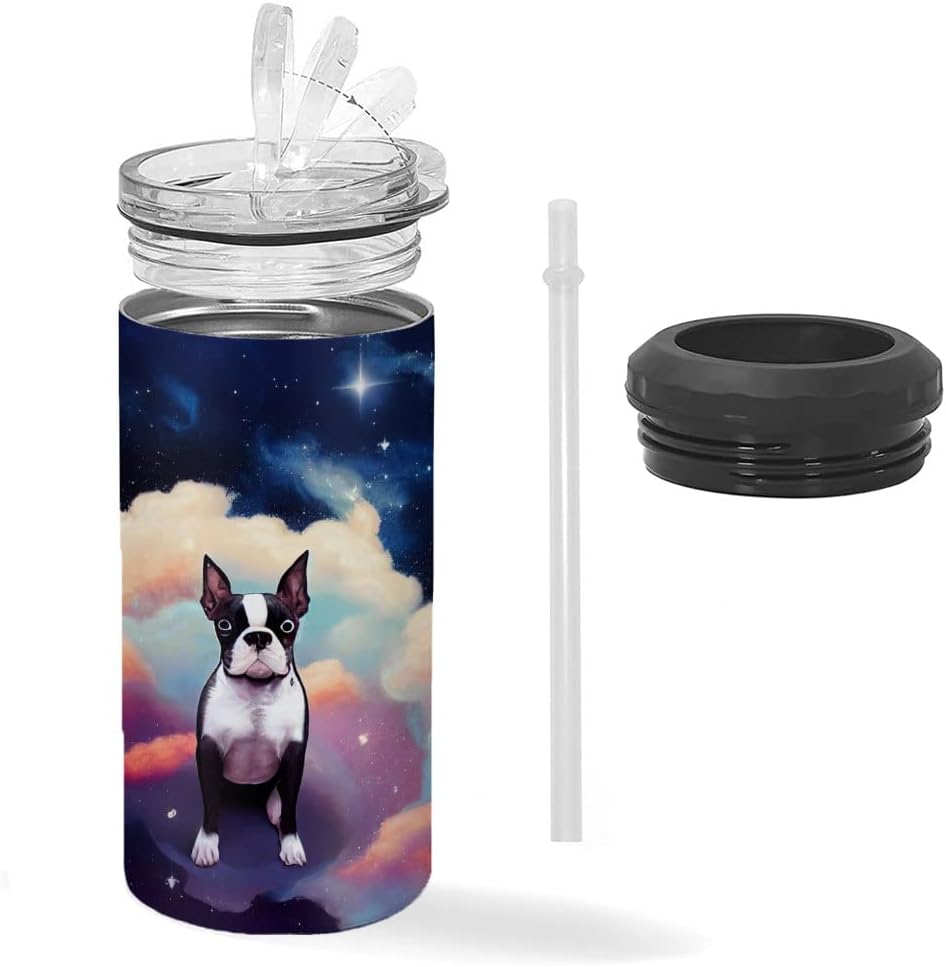 Cute Dog Art Insulated Slim Can Cooler - Cute Can Cooler - Graphic Insulated Slim Can Cooler